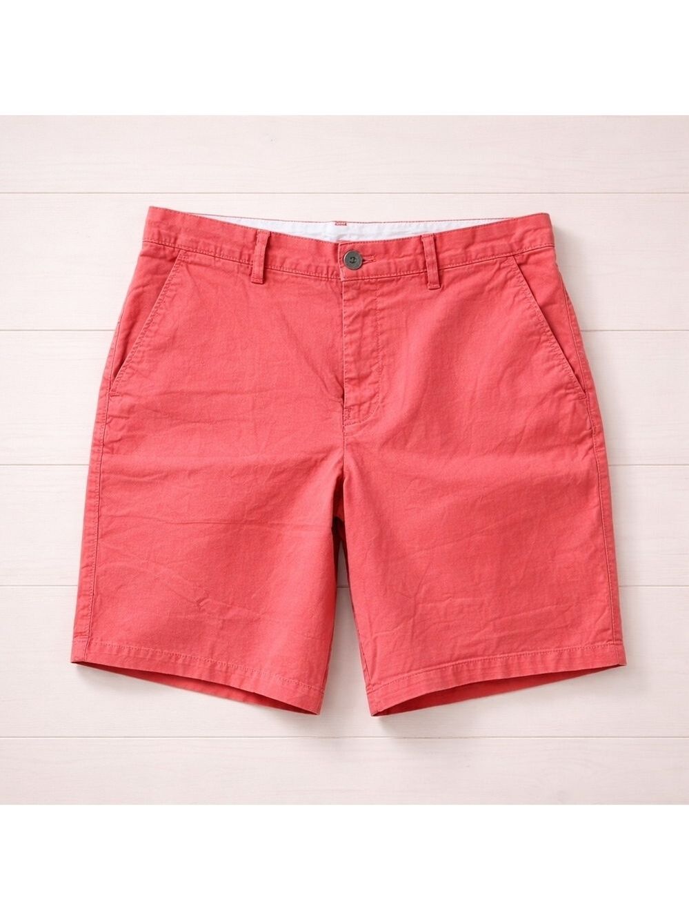 Calvin Klein Coral Chino Shorts Men’s 31 Flat Front 9” Inseam